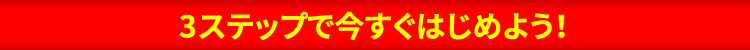 3ステップで今すぐはじめよう！